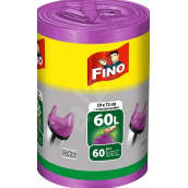Fino Color Sáčky do odpadkového koša s uchami fialový, 13 μ, 60 litrov 59 x 72 cm, 60 kusov