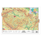 Ditipo Mapa České republiky fyzická / kraja A3