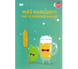 Albi Hrací přání do obálky K narozeninám Přání s pivem Hospodo nalejvej Alkehol 14,8 x 21 cm