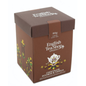 English Tea Shop Bio Rooibos Čokoláda a Vanilka sypaný čaj 80 g + drevená odmerka so sponou