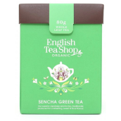 English Tea Shop Bio Zelený čaj Sencha sypaný 80 g + dřevěná odměrka se sponou