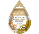 Marion Vegan Drop Ovos & zlatý íl intenzívna obnovujúca maska pre poškodené vlasy bez lesku 20 ml