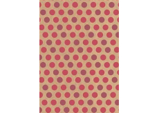 Ditipo Darčekový baliaci papier 70 x 200 cm KRAFT Ružová kolieska