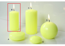 Lima Reflex fosforové žltá sviečka valec 50 x 100 mm 1 kus