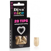 Diva & Nice Tips 20 Nalepovacie nechty zlaté 20 kusov
