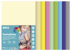 Apli Barevné papíry A4 mix pastelových barev 170 g 50 listů