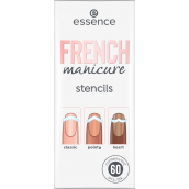 Essence French Manicure Stencils šablony na nehty 01 Walk The Line 60 kusů