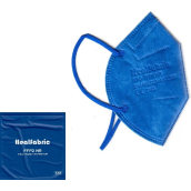 Healfabric Respirátor ústnej ochranný 5-vrstvový FFP2 tvárová maska tmavo modrá 1 kus