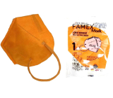 Famex Respirátor ústní ochranný 5-vrstvý FFP2 obličejová maska oranžová 1 kus