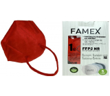 Famex Respirátor ústní ochranný 5-vrstvý FFP2 obličejová maska červená 10 kusů