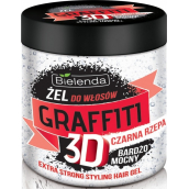 Bielenda Graffiti 3D Extra Strong Čierna repa gél na vlasy 250 g