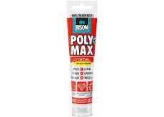 Bison Poly Max Crystal Express rýchloschnúce univerzálne montážne lepidlo a tmel Číry 115 g