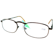 Berkeley Čítacie dioptrické okuliare +1 hnedé kov 1 kus MC2005