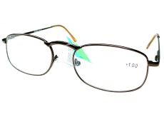 Berkeley Čtecí dioptrické brýle +1 hnědé kov 1 kus MC2005