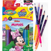 Colorino Pastelky trojhranné Disney Minnie obojstranné 24 farieb