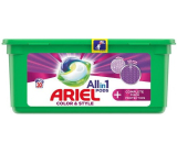Ariel All in 1 Pods Color & Style Complete Fiber Protection gelové kapsle na praní barevného prádla 30 kusů 756 g