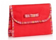 Diva & Nice Kozmetická kabelka Thin Felt č.2 červená 12 x 18 cm