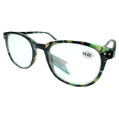 Berkeley Čítacie dioptrické okuliare +4,0 plast murované zelenohnedé 1 kus MC2198