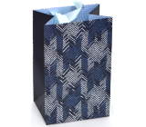 Nekupto Darčeková papierová taška luxusné 11 x 17,5 x 8 cm Modrá 2039 LFS