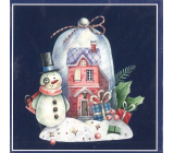 Nekupto Vánoční kartičky na dárky Sněhulák 6,5 x 6,5 cm 6 kusů