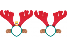 Rappa Vánoční čelenka Sob s ušima pro děti 1 kus