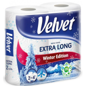 Velvet Winter Edition papírové kuchyňské utěrky se zimním potiskem 2 vrstvé 2 kusy