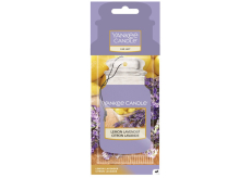 Yankee Candle Lemon Lavender - papierová visačka na auto s vôňou citrónu a levandule 12 g