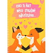 Albi Hracia karta s obálkou Z lásky Dve líšky Milujem ťa Lucie Biela 14,8 x 21 cm