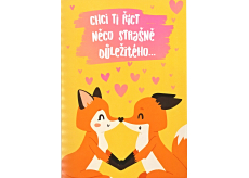 Albi Hracia karta s obálkou Z lásky Dve líšky Milujem ťa Lucie Biela 14,8 x 21 cm