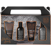 Sunkissed Essential Gift Skin Expert sprchový gel 100 ml + šampon na vlasy 100 ml + peeling na obličej 50 ml + tělové mléko 50 ml, kosmetická sada pro muže
