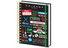Epee Merch Friends Zápisník A5 linkovaný 21,1 x 15,2 cm 80 listov