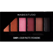 My Magic Studio Candy Palette očných tieňov 6 farieb + aplikátor 6,3 g