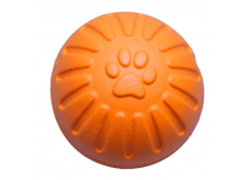 B&F Penová interaktívna lopta pre psov veľká oranžová 9 cm