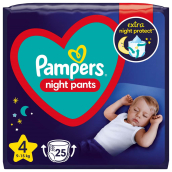 Pampers Night Pants veľkosť 4, 9 - 15 kg plienkové nohavičky 25 ks