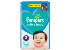 Pampers Active Baby veľkosť 3, 6-10 kg plienkové nohavičky 66 ks