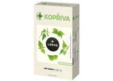 Bylinný čaj Leros Žihľava prispieva k zlepšeniu funkcie obličiek a vylučovaniu vody z tela 20 x 1 g