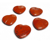 Jaspis červený Hmatka, léčivý drahokam ve tvaru srdce 3 cm 1 kus