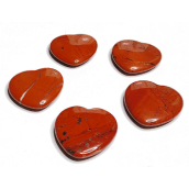 Jaspis červený Hmatka, liečivý drahokam v tvare srdca prírodný kameň 3 cm 1 kus, plná starostlivosť o kameň