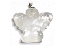 Krištáľový prívesok anjel strážny prírodný kameň ručne brúsený 3 cm 1 kus, kamenné kamene