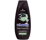 Schauma Men Charcoal & Clay 3v1 šampón na vlasy pre mužov 400 ml