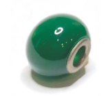 Avanturín zelený prívesok okrúhly prírodný kameň 14 mm, otvor 4,2 mm 1 kus, kameň šťastia