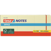Tesa Office Notes samolepiaci poznámkový blok 50 x 40 mm žltý 3 x 100 ks
