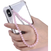 Rosie's anti-loss prívesok na mobilný telefón, korálik z prírodného kameňa 6 mm / 26,5 cm, kameň lásky