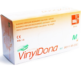Dona Vinyldona rukavice vinylové nepudrované bezprašné, velikost M 200 kusů v krabici