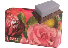 Anglické mydlo Summer Rose - Letná ruža prírodné parfumované toaletné mydlo s bambuckým maslom 240 g
