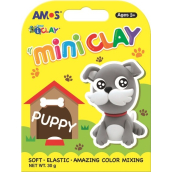 Amos I-Clay Mini hlinené modelovacie schnúce šteniatko 4 farby x 7,5 g