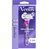 Gillette Venus Deluxe Smooth Swirl holicí strojek s 5 břity + náhradní hlavice 2 kusy pro ženy