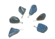 Dumortierit Troml prívesok prírodný kameň, 2,2-3 cm, 1 kus, mladosť v srdci