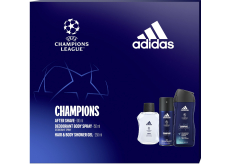 Adidas UEFA Champions League Edition VIII voda po holení 100 ml + deodorant sprej 150 ml + sprchový gel 250 ml, kosmetická sada pro muže