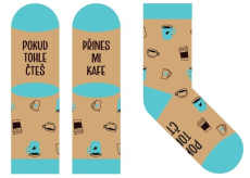 Albi Farebné ponožky univerzálnej veľkosti Bring Me Coffee 1 pár
